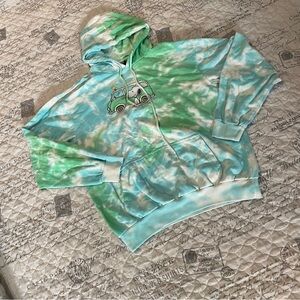 Blue and Green Tie Dye Snoopy Hoodie from Peanuts